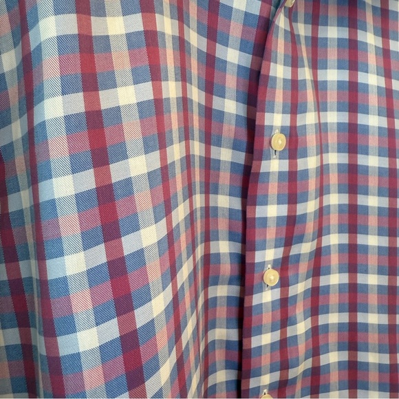 Men's Egara XL Multicolor Plaid Non-Iron Long Sleeve Button-Down Dress Shirt - Picture 6 of 11